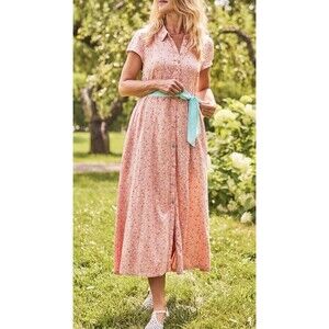 April Cornell Happy Dot Shirt Dress Womens S Artsy Cottagecore Modest Femenine